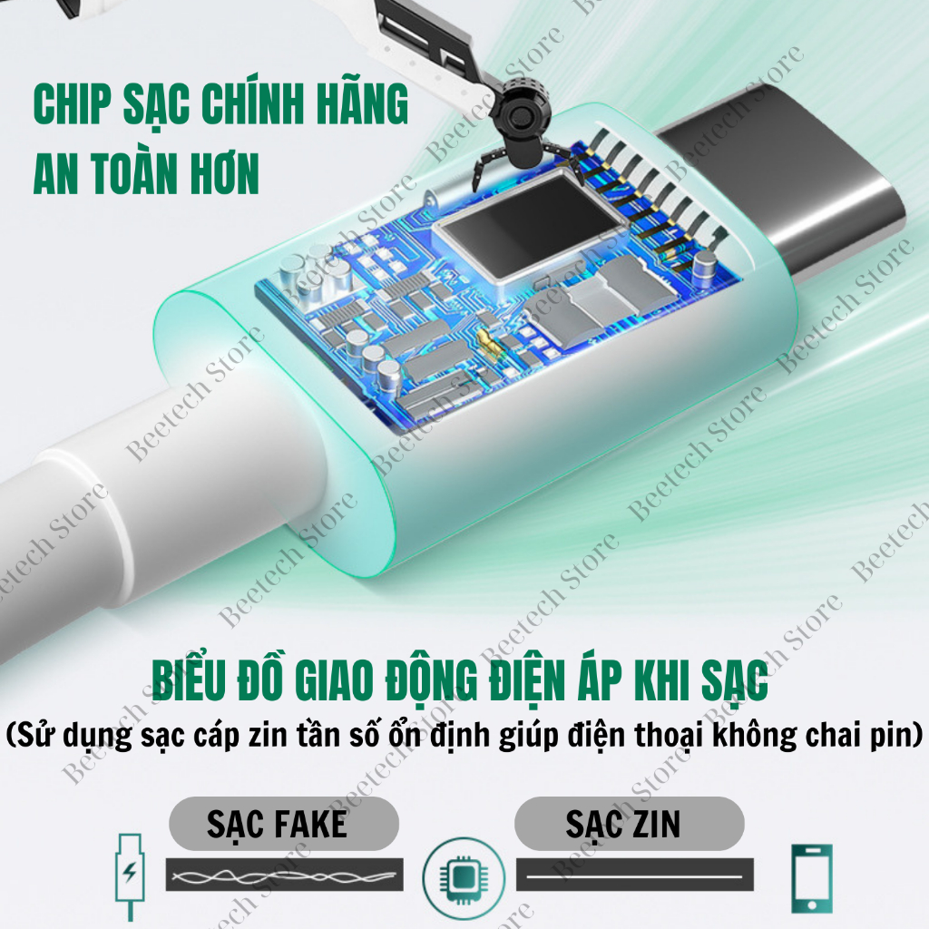 Bộ Sạc Oppo Realme 20w BEETECH Chuẩn Sạc Vooc Lõi Xanh Lá Cây Zin Chính Hãng