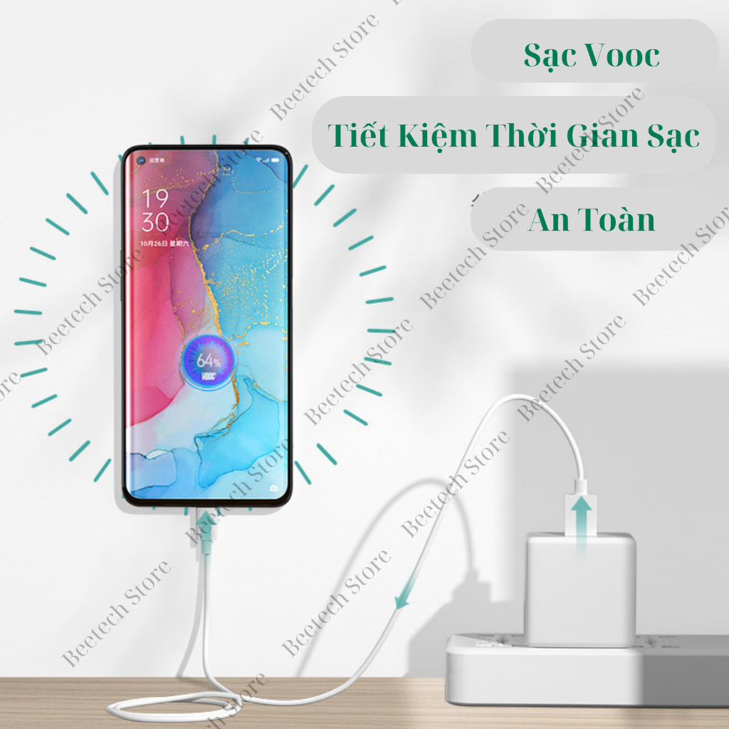 Bộ Sạc Oppo Realme 20w BEETECH Chuẩn Sạc Vooc Lõi Xanh Lá Cây Zin Chính Hãng