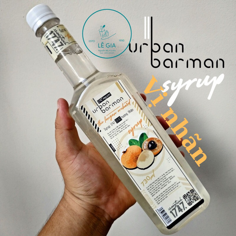 Siro Nhãn Urban Barman chai 730ml