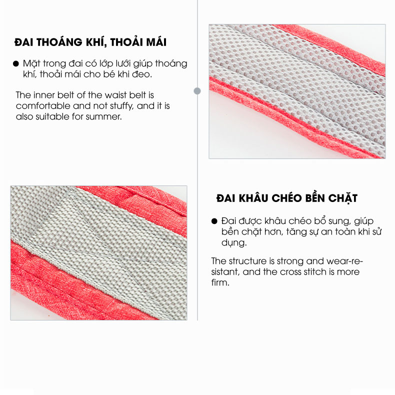 Đai Đi Xe Máy Địu Em Bé, Đai Lưng An Toàn Chở Bé Ngồi Trước Sau