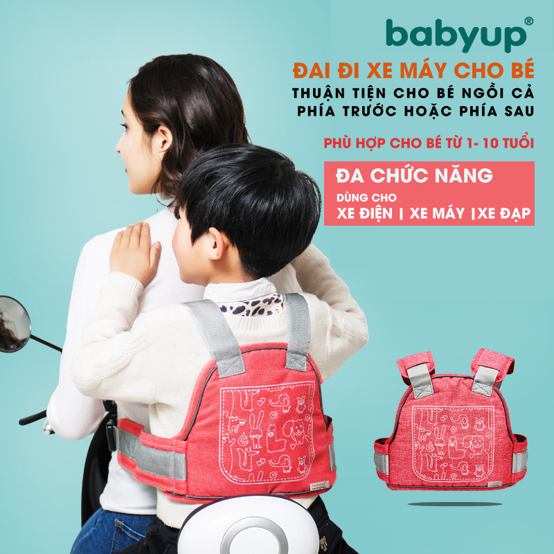 Đai Đi Xe Máy Địu Em Bé, Đai Lưng An Toàn Chở Bé Ngồi Trước Sau