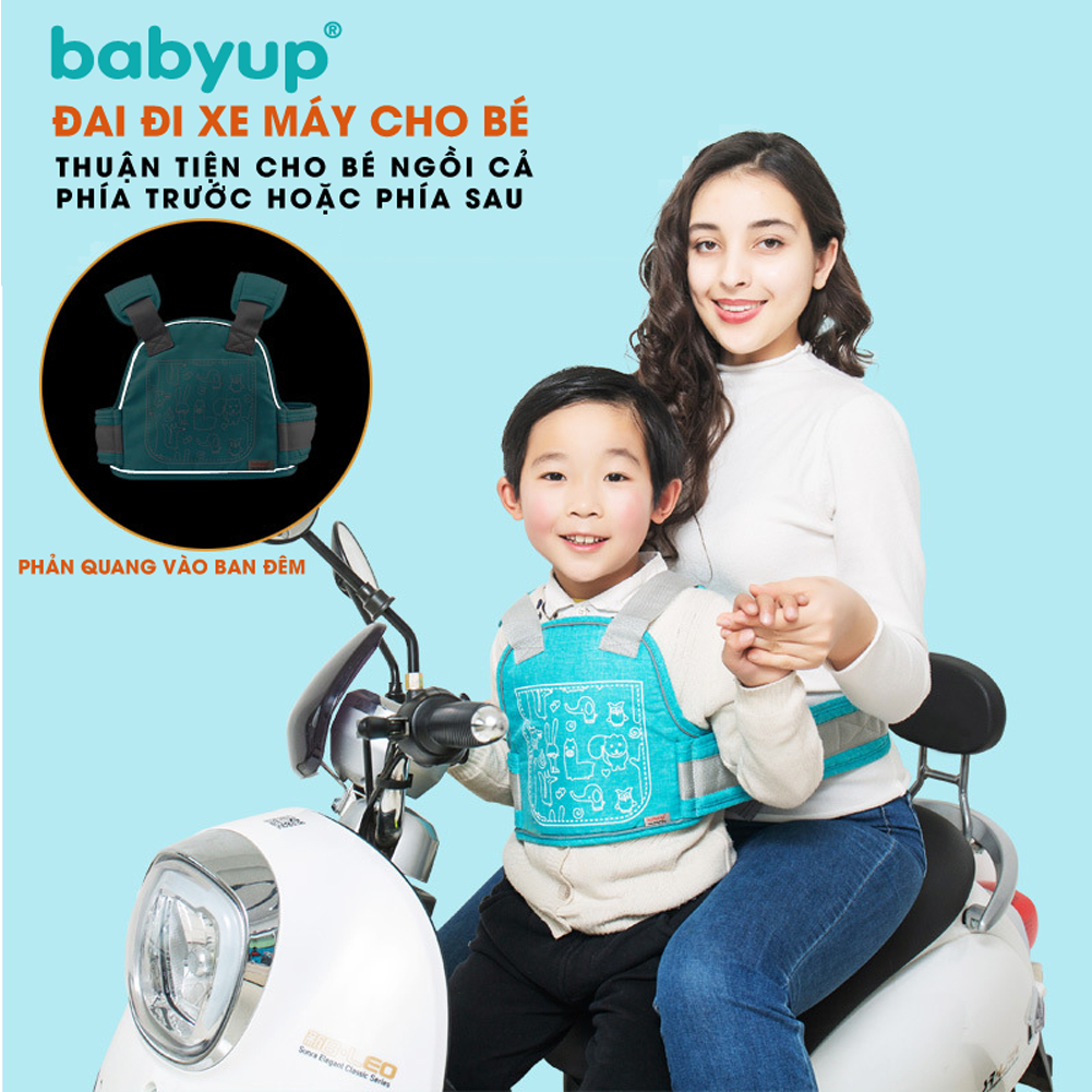 Đai Đi Xe Máy Địu Em Bé, Đai Lưng An Toàn Chở Bé Ngồi Trước Sau