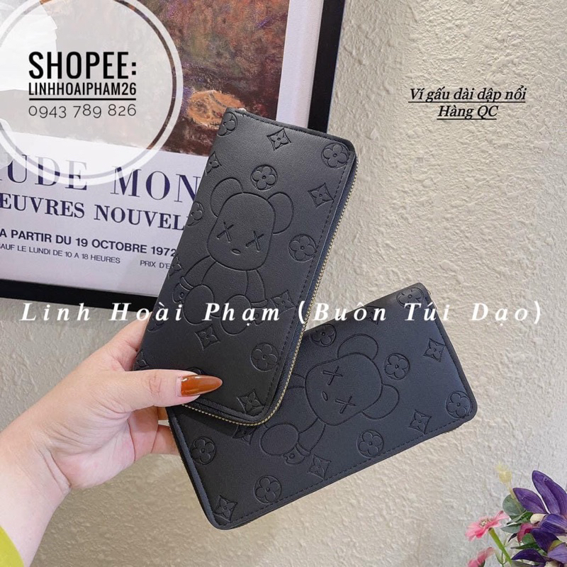 Ví nữ cầm tay hình gấu 2 size loại đẹp