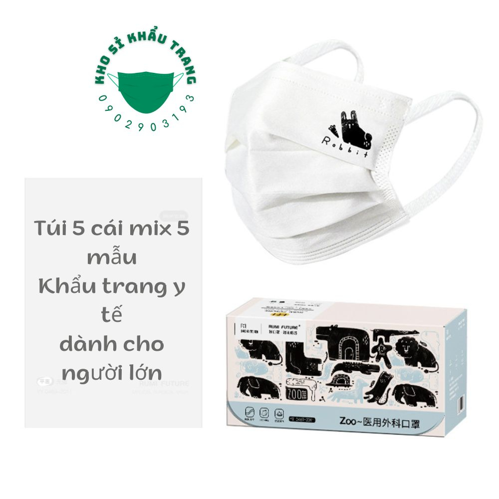 Khẩu trang y tế hoạ tiết dành cho người lớn mã K245
