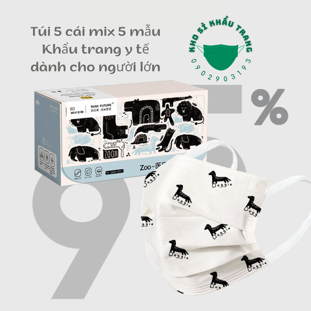 Khẩu trang y tế hoạ tiết dành cho người lớn mã K245
