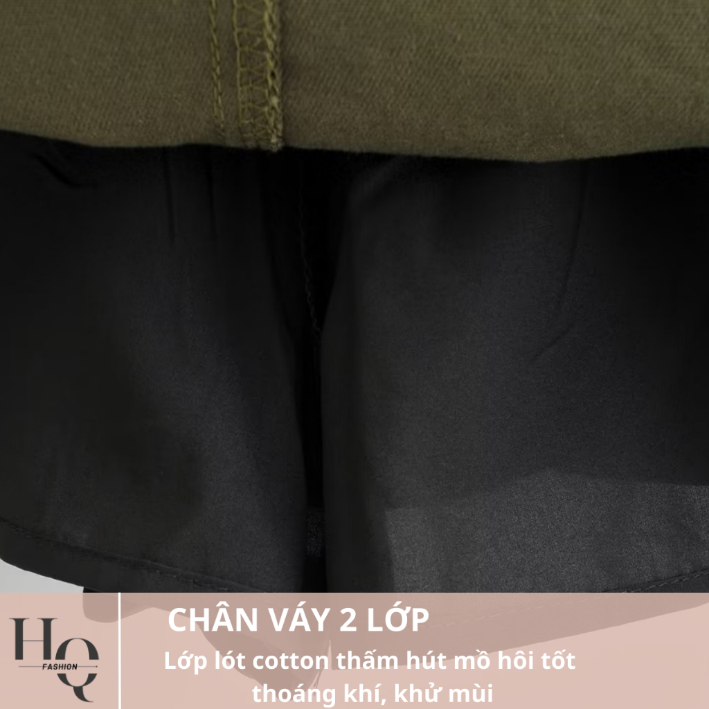 Chân Váy KAKI Phối TÚI HỘP Cao Cấp Dáng Ngắn Lưng Cao Chất KAKI Chân Váy Tenis Chữ A Công Sở Đen Be Rêu 88-HQ