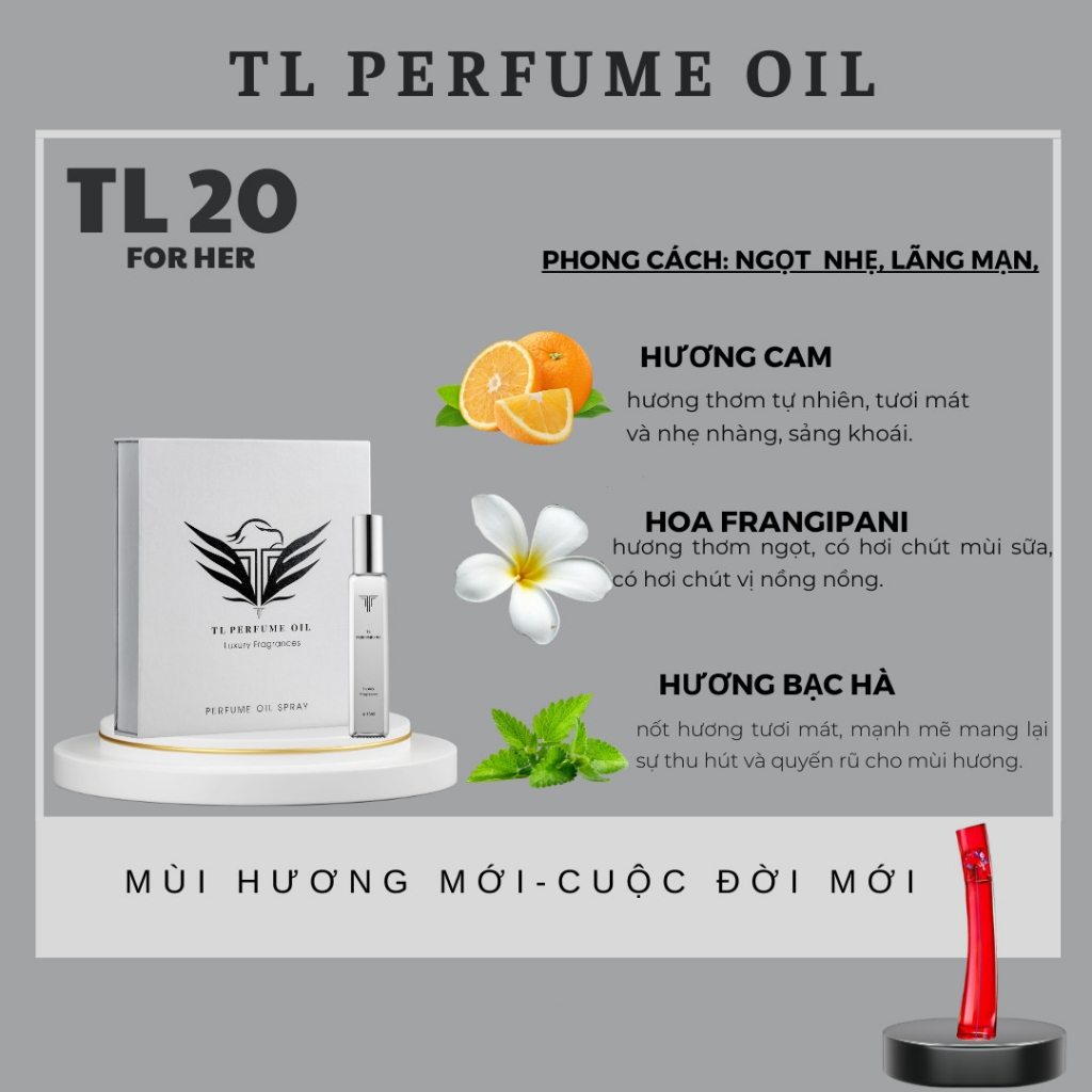 Tinh Dầu Nước Hoa KENZO RED EDITION 15ml - TL PERFUME OIL , TL20 , Ngọt Nhẹ , Quyến Rũ , Gợi Cảm , Nước Hoa Chiết