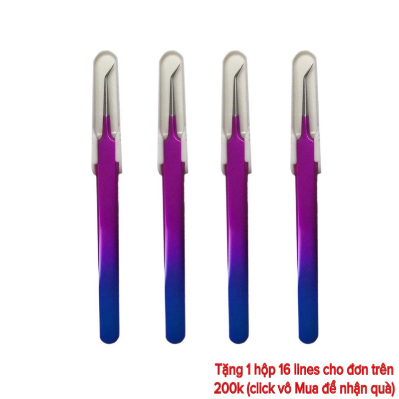 Nhíp nối mi loại 7 màu làm từ thép không gỉ, dùng để tách mi hoặc gắp classic (dụng cụ nối mi)