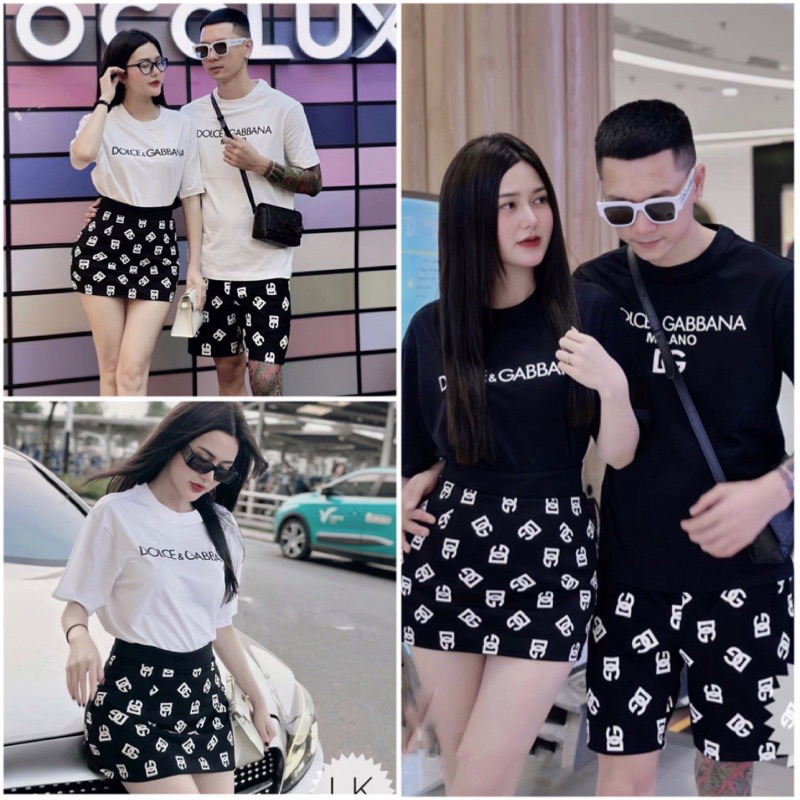 Sét Đồ Đôi Nam Nữ, Áo Phông Cv Và Quần Chất Umi