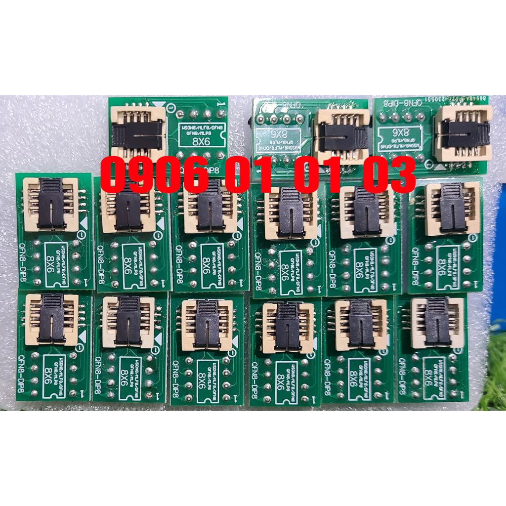 Đế nạp bios chân gầm QFN8 /WSON8/MLF8/MLP8/DFN8 to DIP8