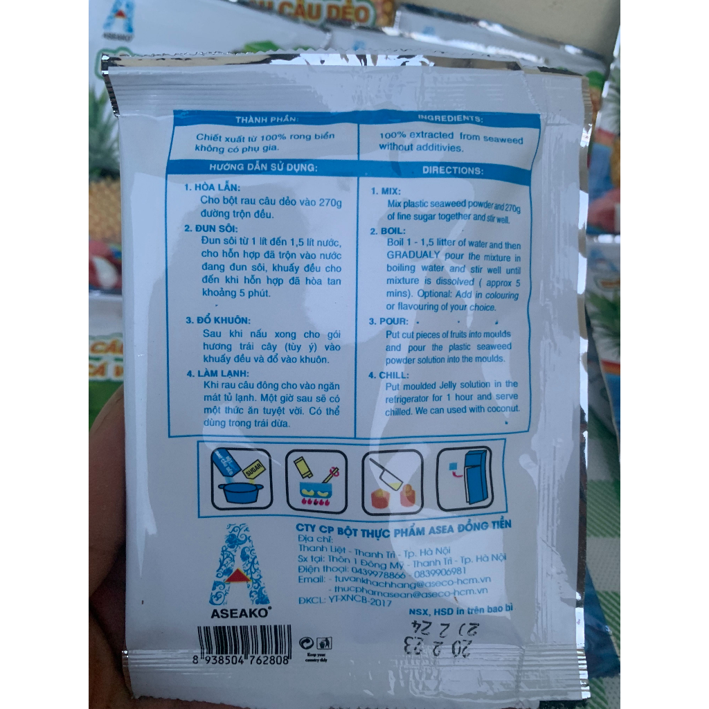 Bột rau câu dẻo con cá vàng 10g