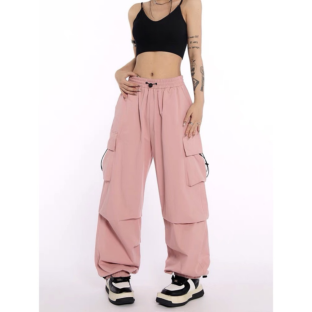 Quần Vải Dù Dây Rút Eo Chun TheCotton Quần Jogger Ống Suông Vải Mát_nt.studio