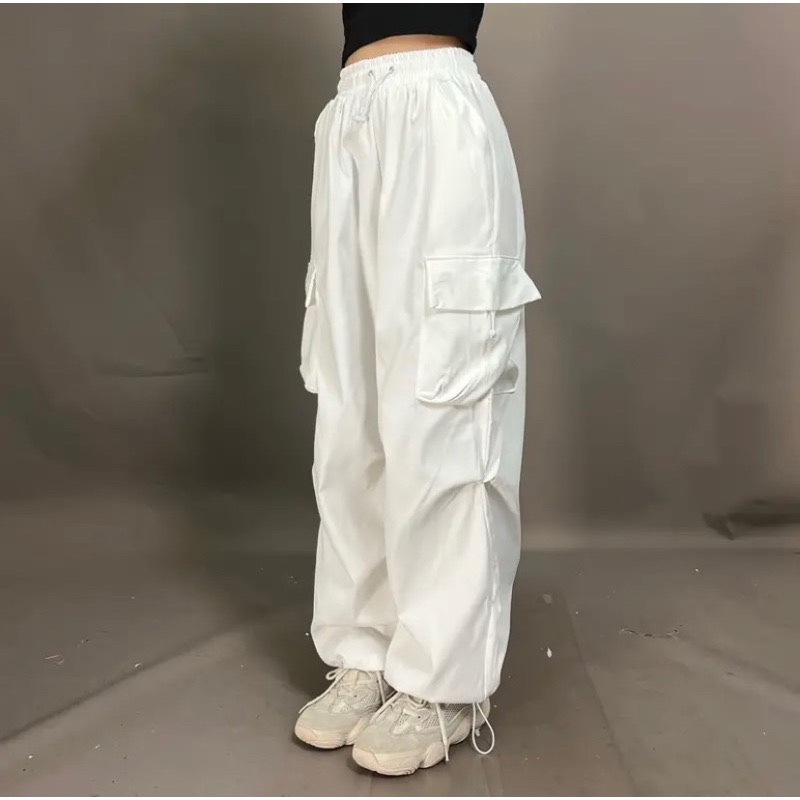 Quần Vải Dù Dây Rút Eo Chun TheCotton Quần Jogger Ống Suông Vải Mát_nt.studio
