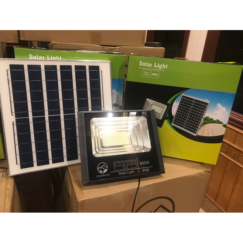 Đèn pha năng lượng mặt trời 800W có hiển thị vạch báo pin trên thanh ngang - mẫu mới 2023