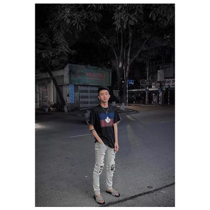 Áo phông DSQ in lá phong nhấp nháy siêu cấp form rộng cotton 2C trendy nam nữ 2023