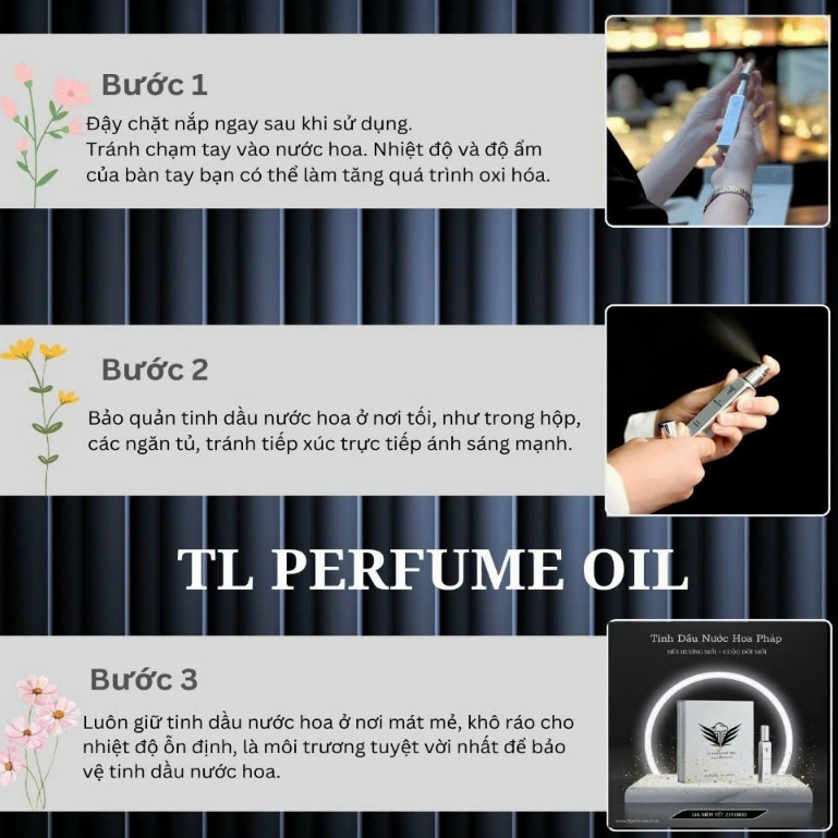 Tinh Dầu Nước Hoa Pháp TL PERFUME OIL 15ml - Chính Hãng 37 Mùi Hương , Dạng Xịt Phun Sương , Lưu Hương Bền Bỉ