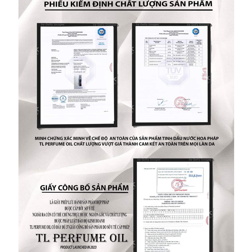 Tinh Dầu Nước Hoa Pháp TL PERFUME OIL 15ml - Chính Hãng 37 Mùi Hương , Dạng Xịt Phun Sương , Lưu Hương Bền Bỉ