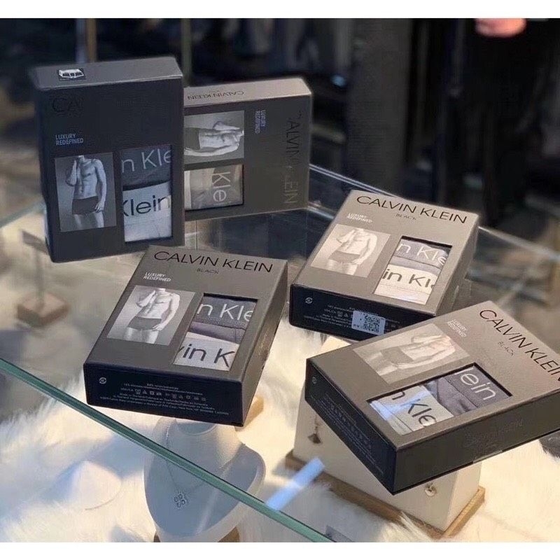 Hộp 3 quần sịp đùi nam CK cao cấp phong cách thể thao cotton co giãn thấm hút mồ hôi