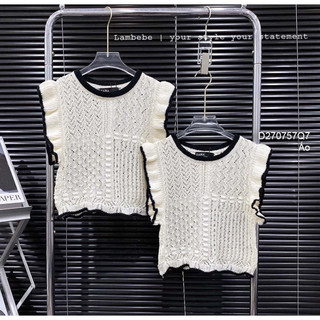 Áo len lưới sát nách viền bèo sang trọng viens store