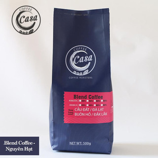 Cà phê hạt blend coffee nguyên chất phối chuẩn vị thơm - 500gr casa coffee