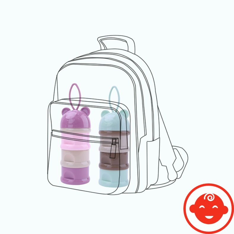 Hộp đựng sữa bột 3 NGĂN LOẠI TO cho bé yêu HDS1