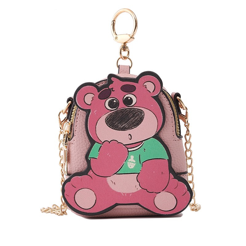 Túi Đeo Chéo Mini Gấu dâu tây  Họa Tiết Đáng Yêu Thời Trang Cho Nữ, Túi Đeo Chéo  Đựng Điện Thoại Full Box