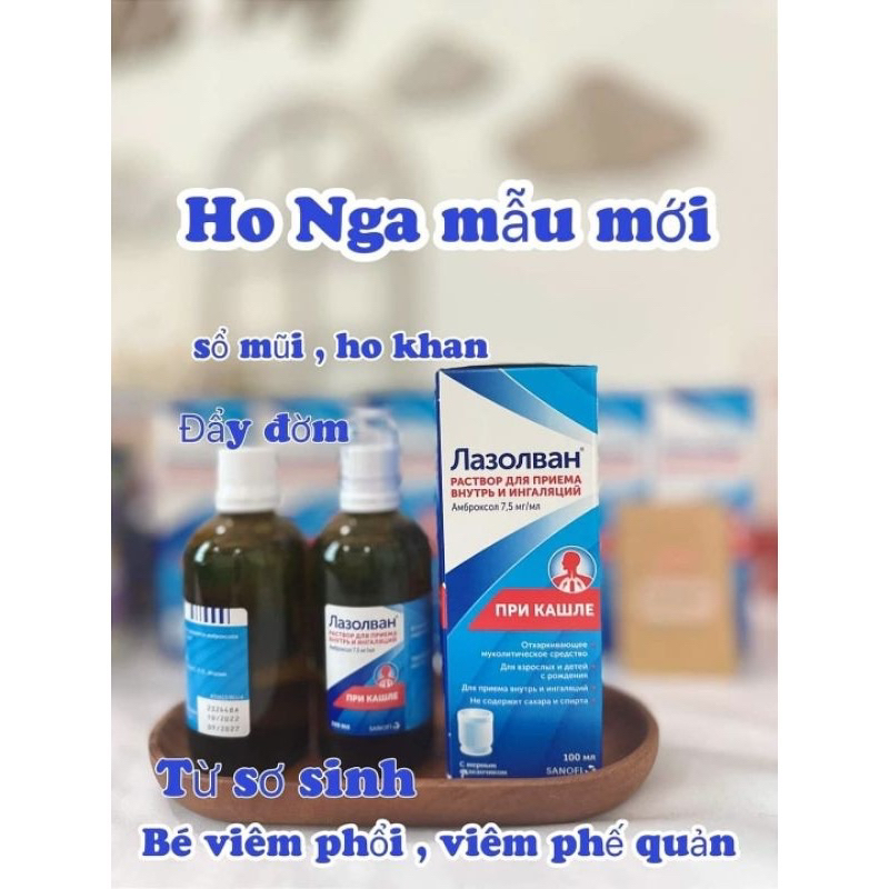 Siro Giảm Ho Giảm Đờm Nga Mẫu Mới Date 2027