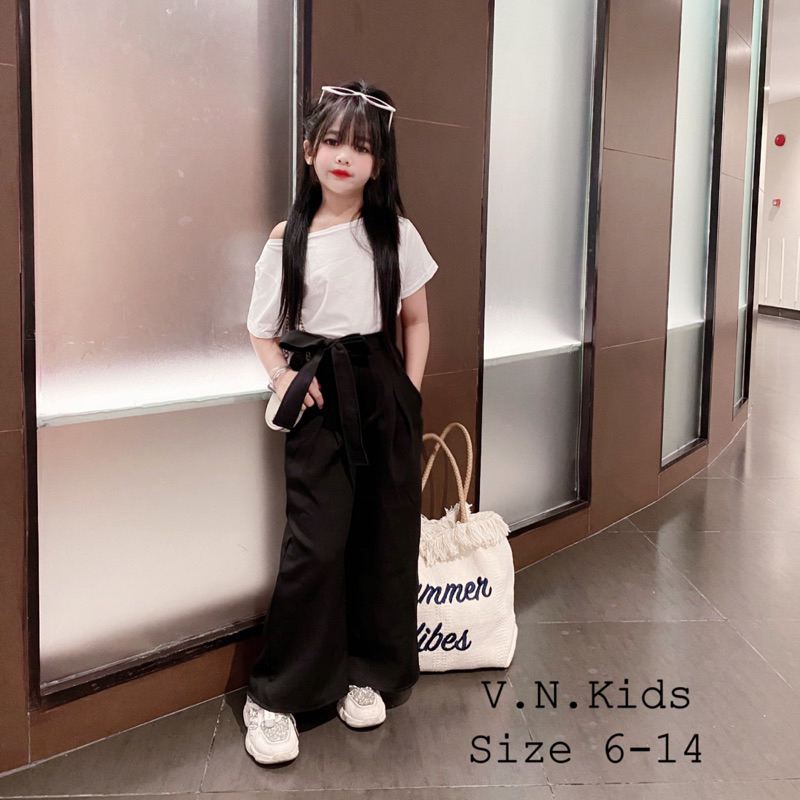 Set áo cổ thuyền + quần sớ sang chảnh cho Bé size đại 20kg - 44kg