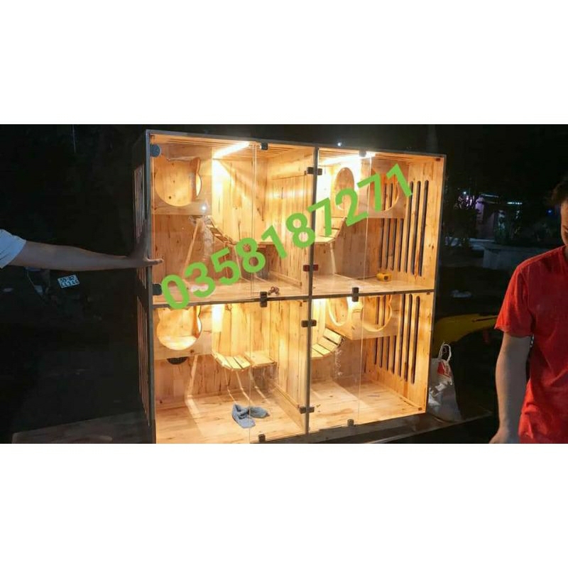 Thang dây gắn tường , tủ mèo