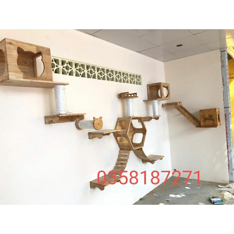 Thang dây gắn tường , tủ mèo