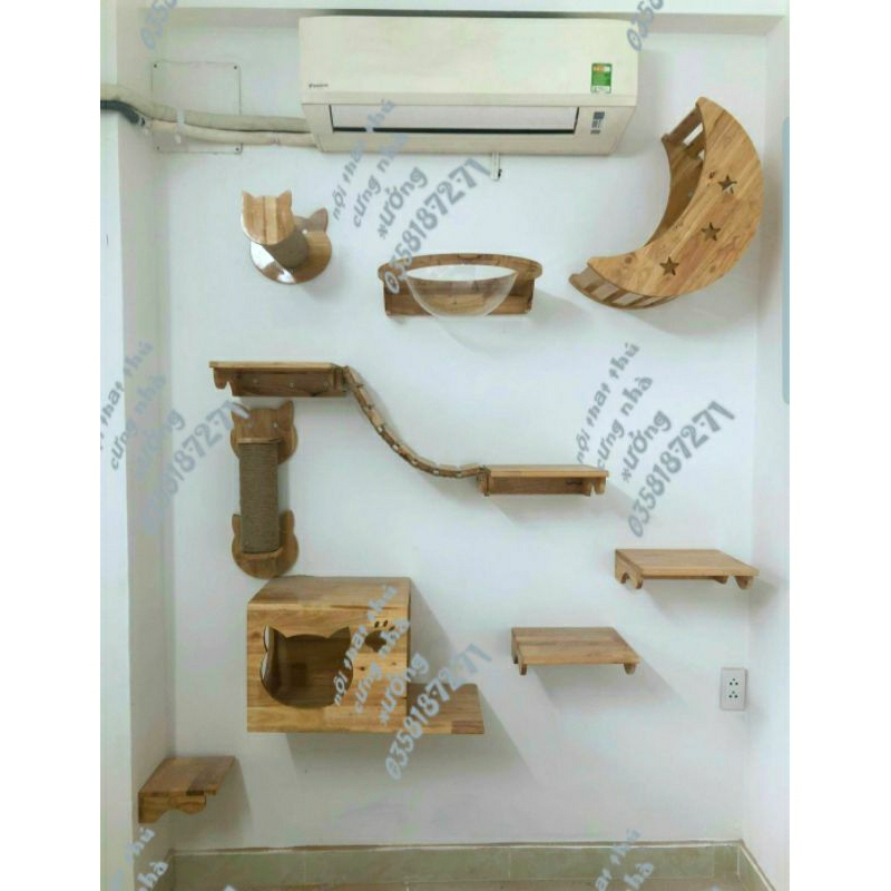 Thang dây gắn tường , tủ mèo