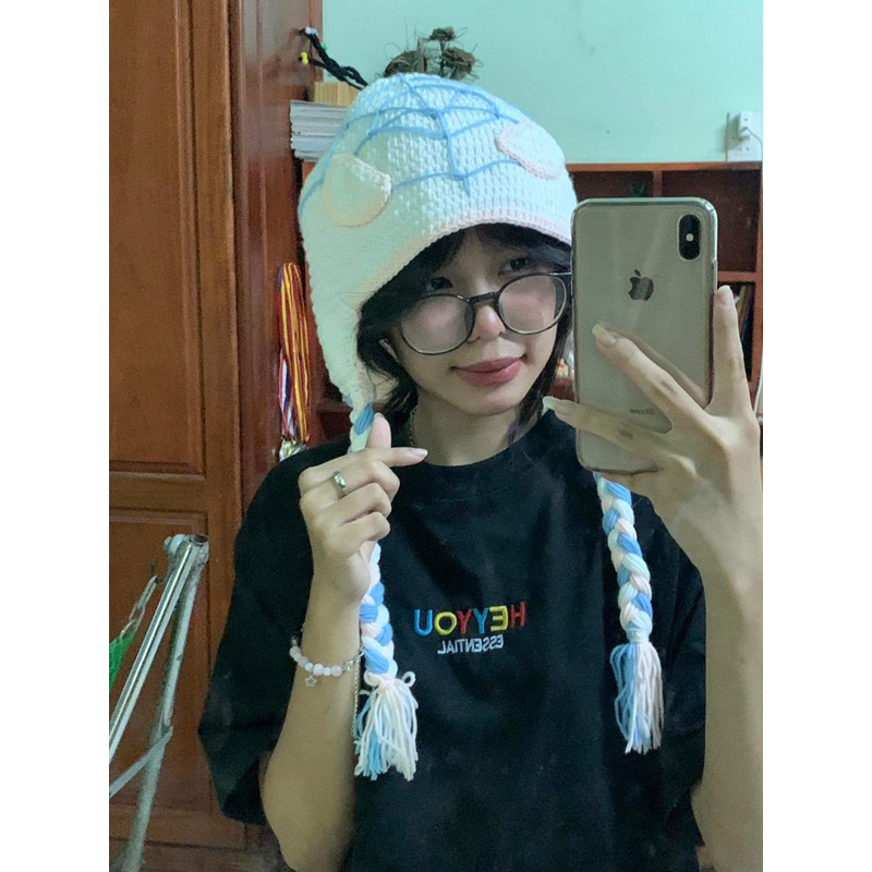 Mũ Spider Man len móc Y2K form rộng cực kì xinh/ mẫu y hình-sai mẫu hoàn tiền