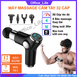 Súng massage toàn thân đa năng 4 đầu 32 cấp [Hàng Cao Cấp]