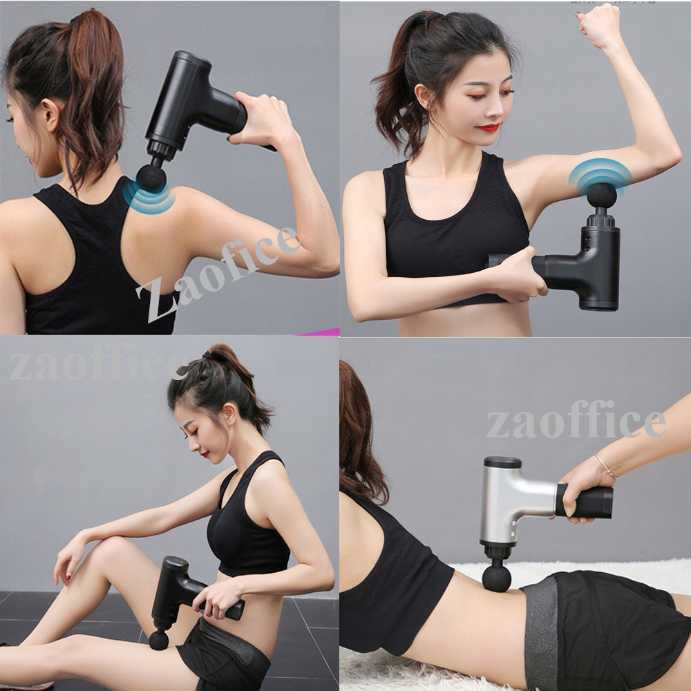 Súng massage toàn thân đa năng 4 đầu 32 cấp