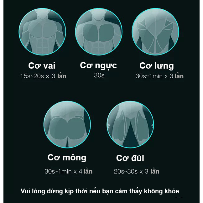 Súng massage toàn thân đa năng 4 đầu 32 cấp