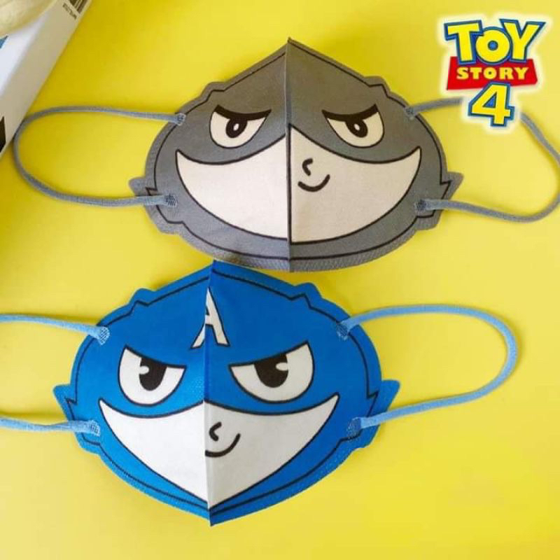 Khẩu Trang In Hình Mặt Người Nhện, Người Sắt Cho Bé 3-10Tuổi