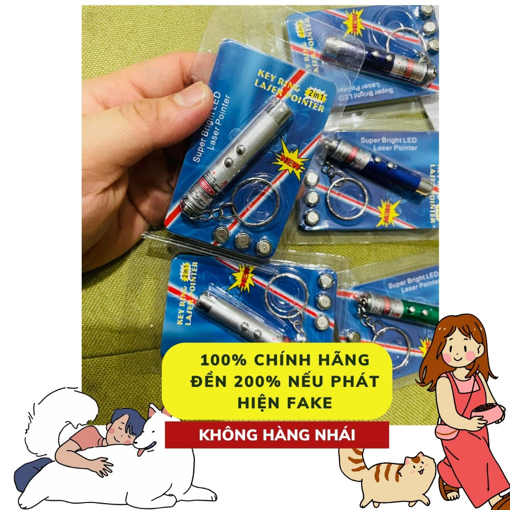 Đèn laze đồ chơi chó mèo, đèn laser phụ kiện móc treo chìa khóa
