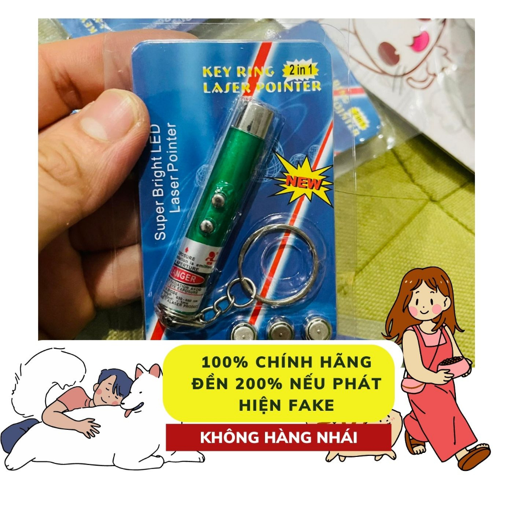 Đèn laze đồ chơi chó mèo, đèn laser phụ kiện móc treo chìa khóa