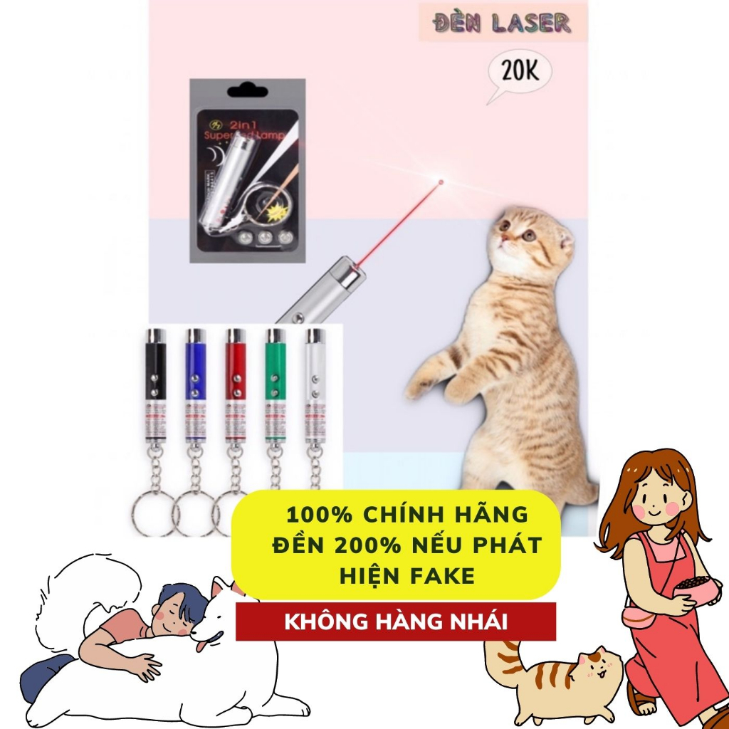 Đèn laze đồ chơi chó mèo, đèn laser phụ kiện móc treo chìa khóa
