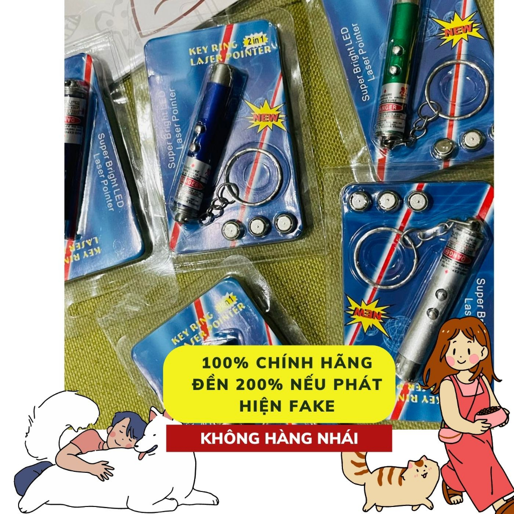 Đèn laze đồ chơi chó mèo, đèn laser phụ kiện móc treo chìa khóa