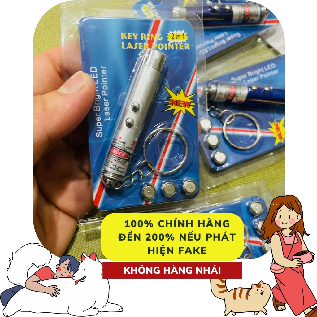 Đèn laze đồ chơi chó mèo, đèn laser phụ kiện móc treo chìa khóa