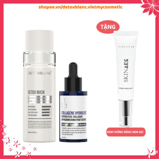 [Chính hãng]Combo thải độc dưỡng trắng da chống lão hóa detox blancTẶNG kem chống nắng skin aec