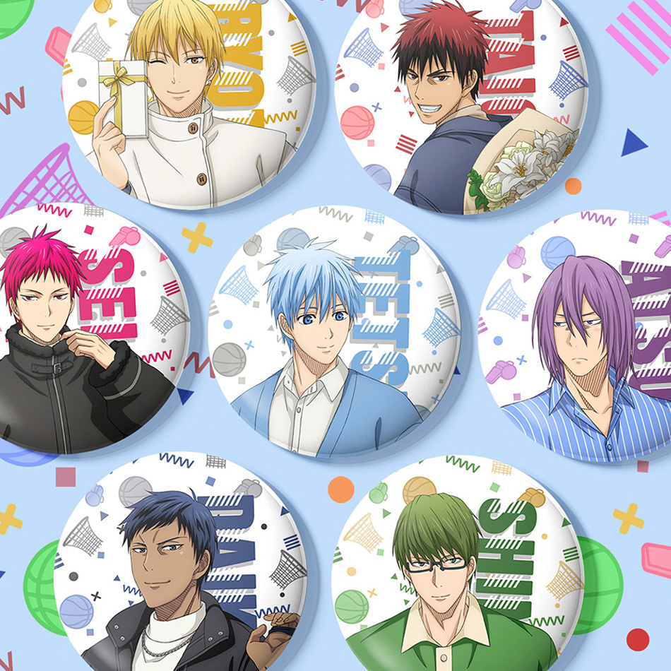 Huy Hiệu Cài Áo Anime - Kuroko Tuyển Thủ Vô Hình - Ghim Cài Áo, Badge Phụ Kiện Manga Hình Kuroko