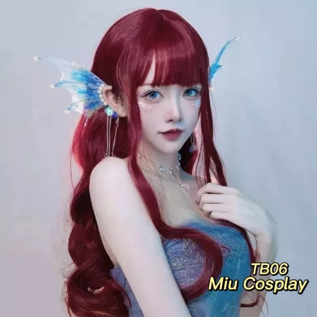 [Sẵn] Wig/Tóc giả teen/lolita/cosplay nàng tiên cá xoăn đỏ TB06 [Miu Cosplay 03]