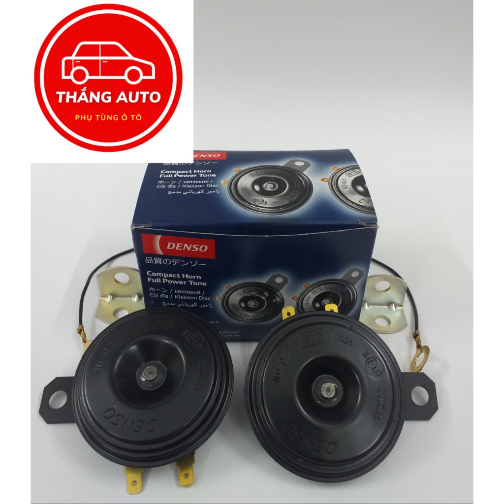 Còi đĩa, Denso chính hãng xịn 100% - Made in Indonesia 12V, sử dụng cho các dòng xe ô tô du lịch