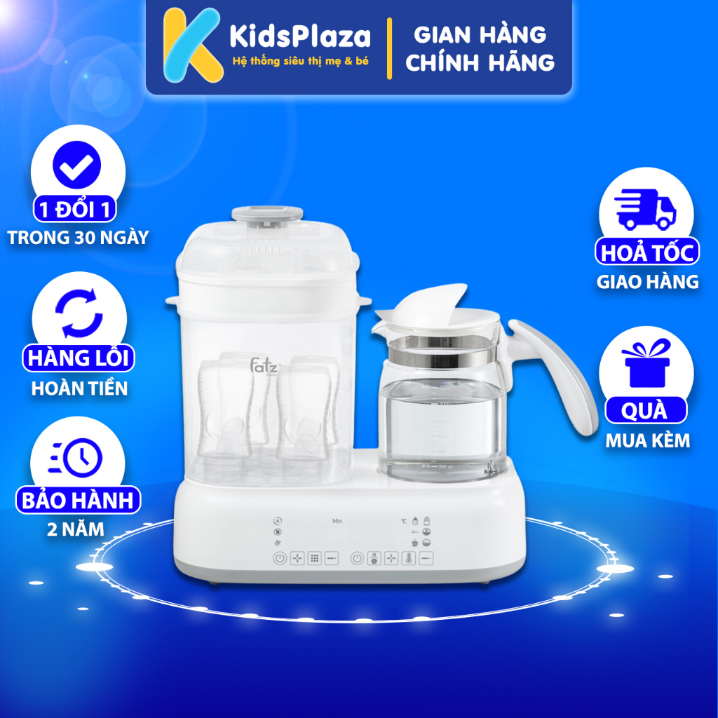 Máy hâm sữa và tiệt trùng đa năng Fatz Baby Multimax 2 đun nước, hâm sữa
