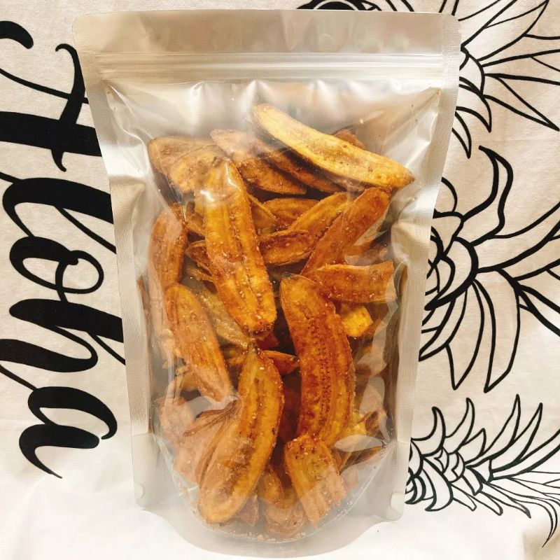 500g chuối sấy khô mè vừng đóng túi zip thơm ngon giòn