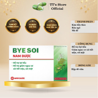 Bài sỏi Nam Dược - Sỏi thận, sỏi mật (Hộp 40 viên) - Byesoi Nam Dược, bye sỏi