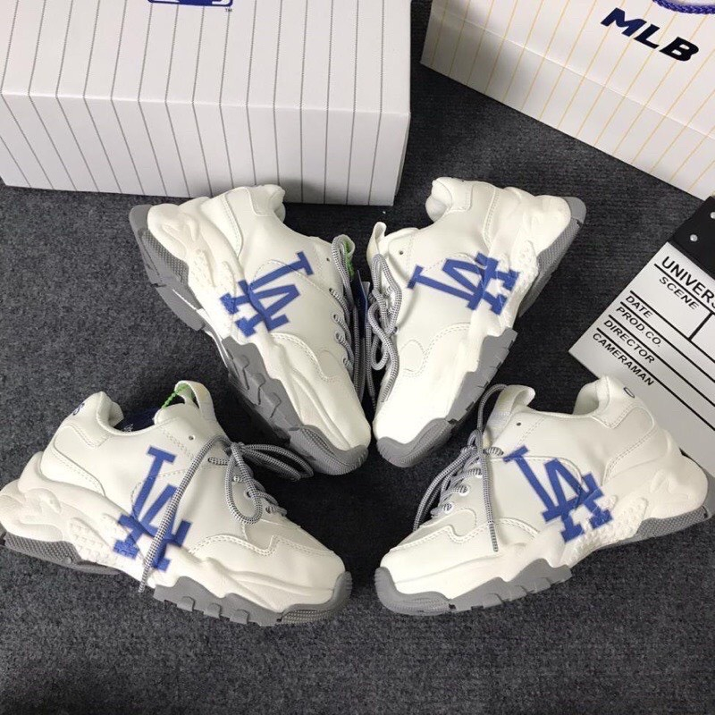 Giày Thể Thao MLB LA XANH Nam Nữ, Giày Sneaker Dodgers Đế Độn Tăng Chiều Cao Full Box Bill
