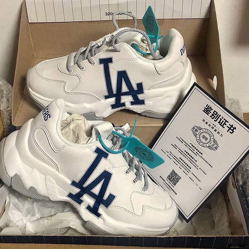 Giày Thể Thao MLB LA XANH Nam Nữ, Giày Sneaker Dodgers Đế Độn Tăng Chiều Cao Full Box Bill